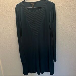 BCBGMaxAzria Teal Green Ribbed Long Sleeve Farlow Dress